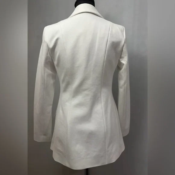 NWT✨Express White Blazer Columnist Open Front Boyfriend  Size XS - Picture 2 of 9